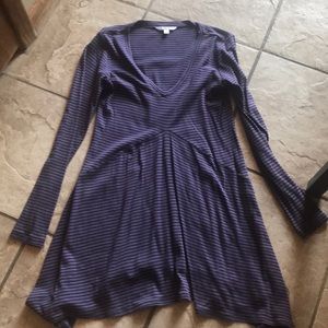 Purple two tone striped tunic
